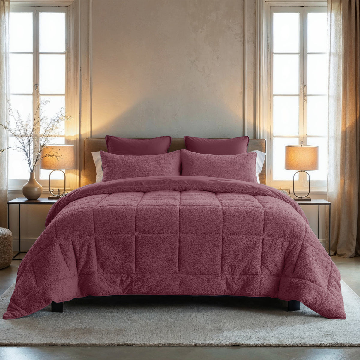Zelesta Special Teddy Duvet - Bordeaux Red