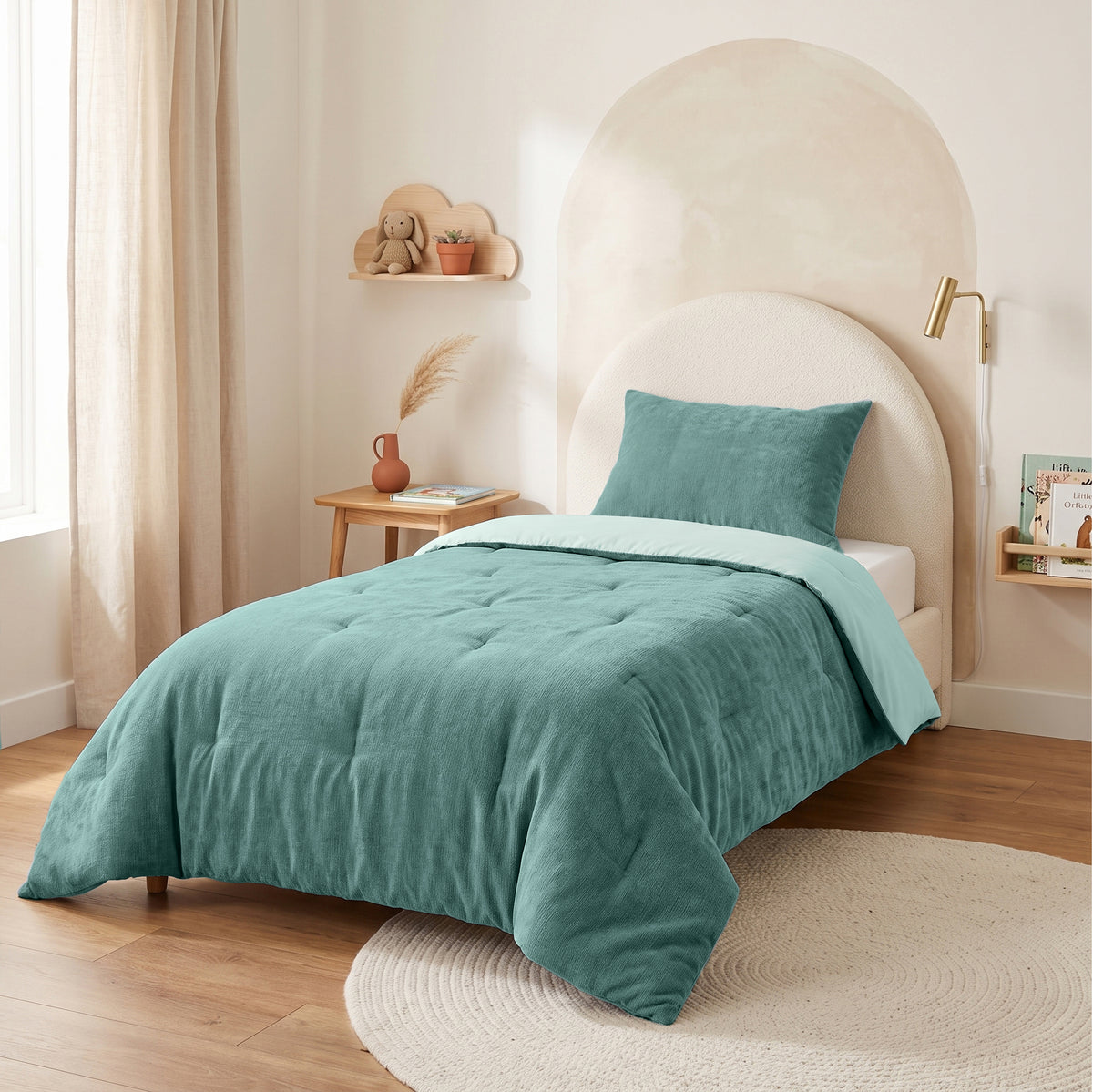 Zelesta Special Kids Chenille Duvet - Sea Green