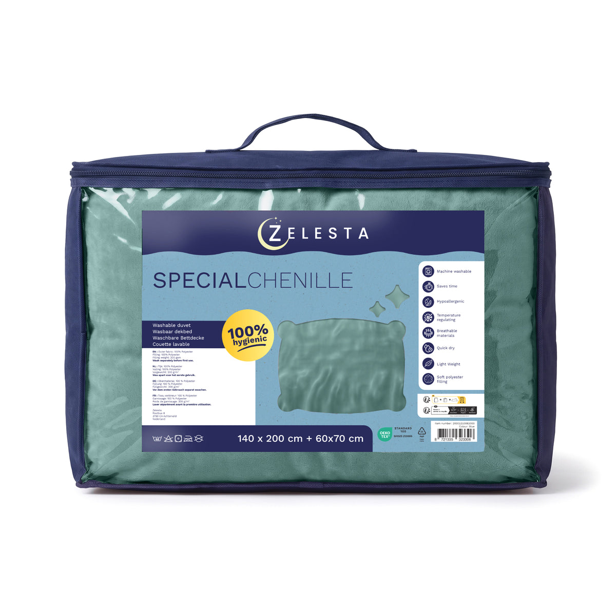 Zelesta Special Kids Chenille Duvet - Sea Green