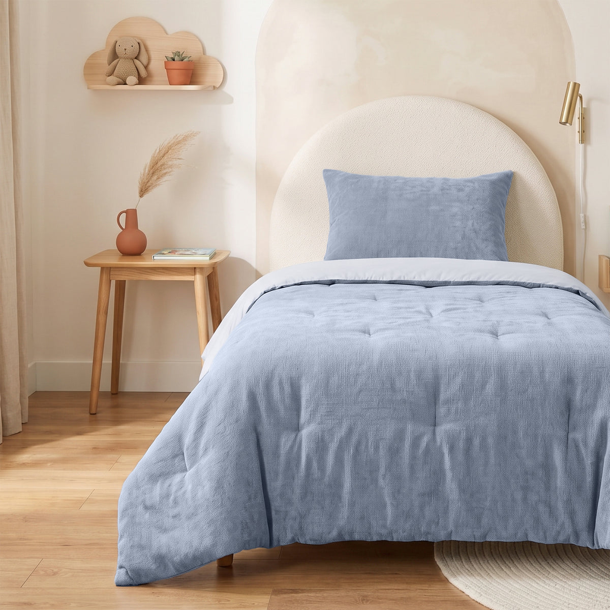 Zelesta Special Kids Chenille Duvet - Ice Blue