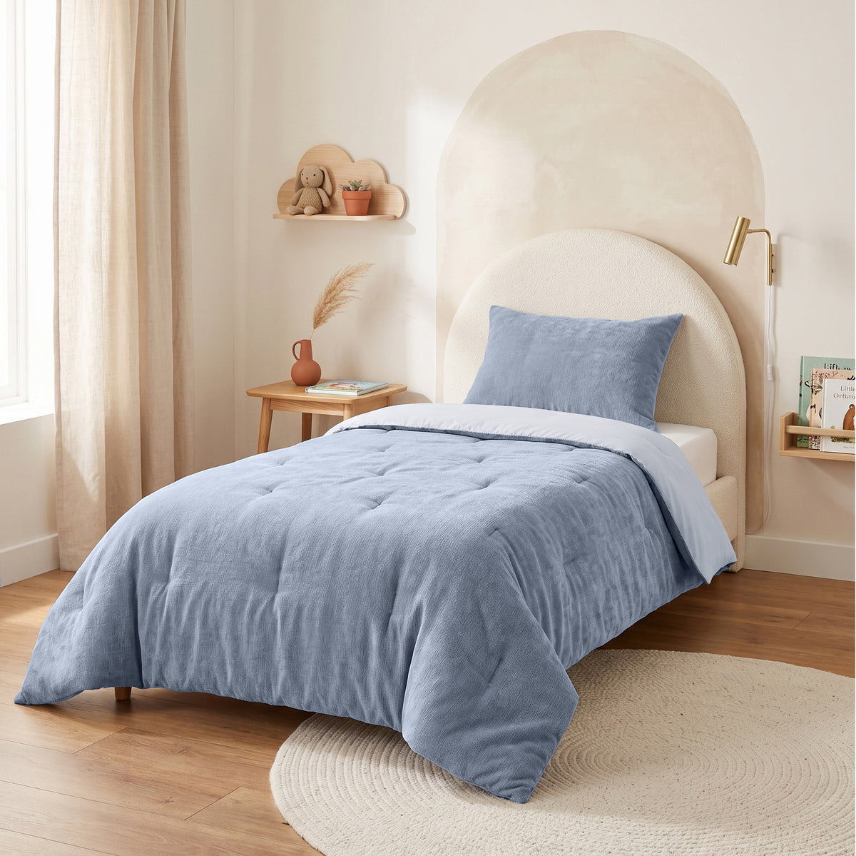 Zelesta Special Kids Chenille Duvet - Ice Blue