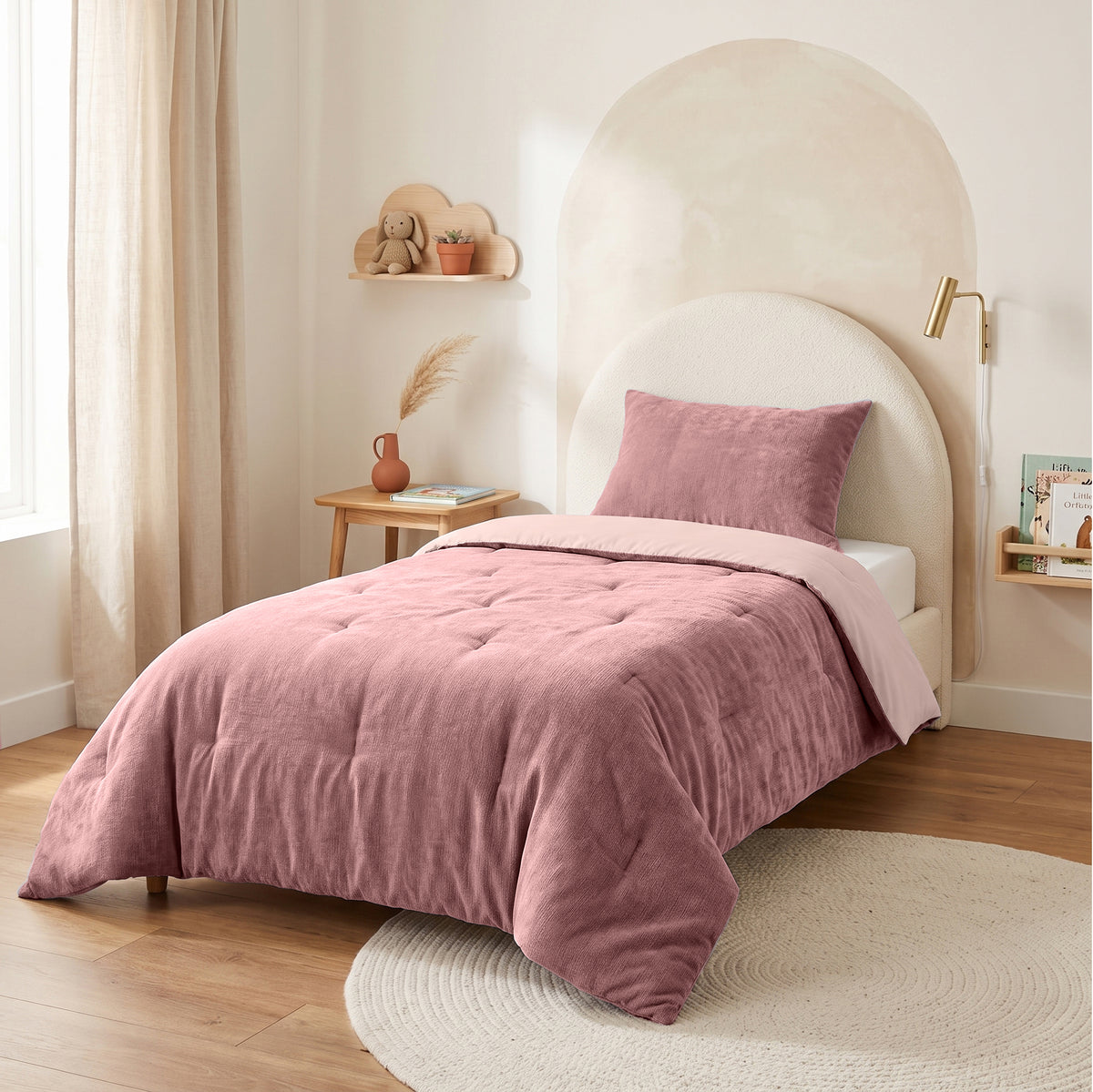 Zelesta Special Kids Chenille Duvet - Soft Red