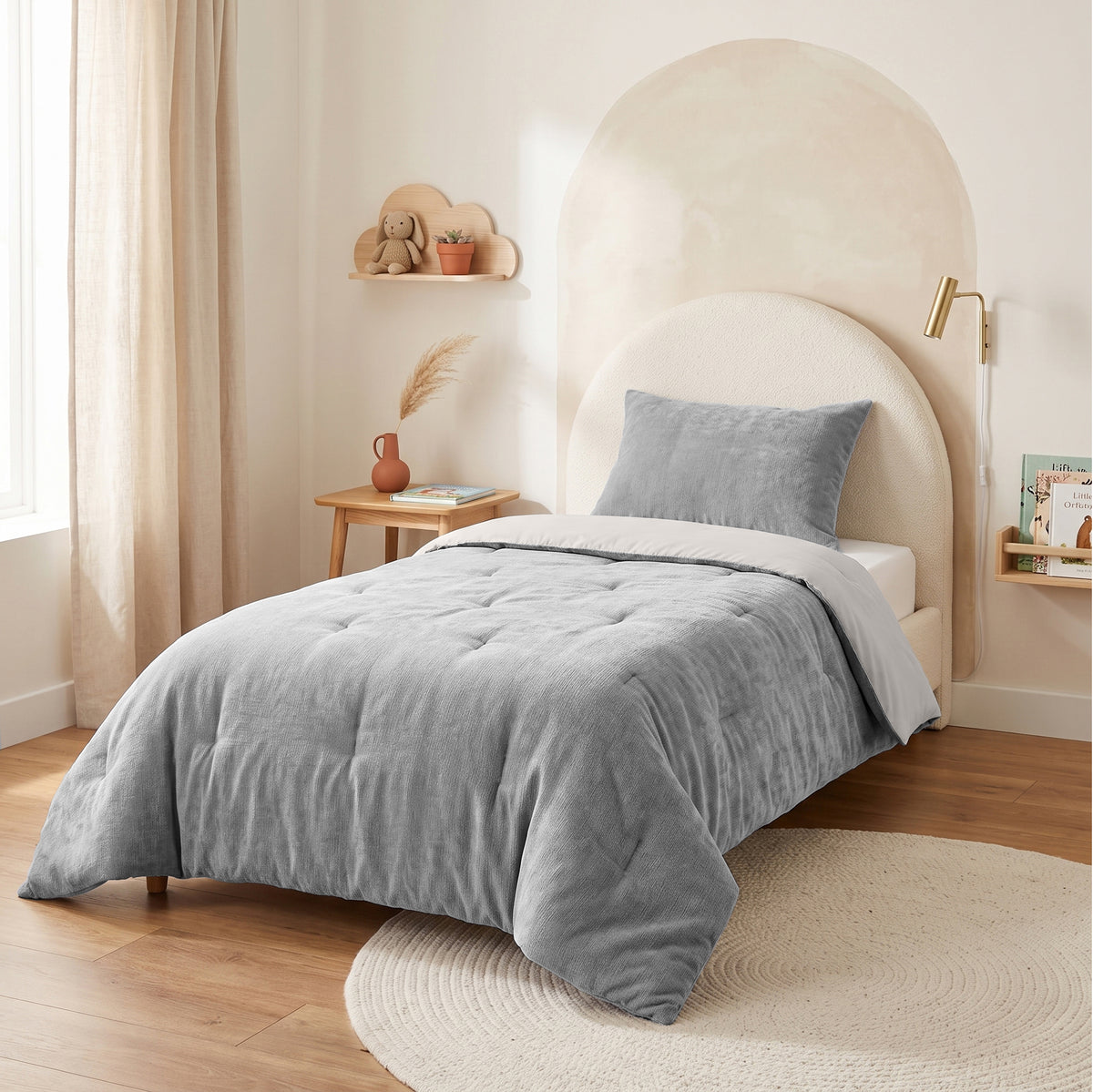 Zelesta Special Kids Chenille Duvet - Dark Grey