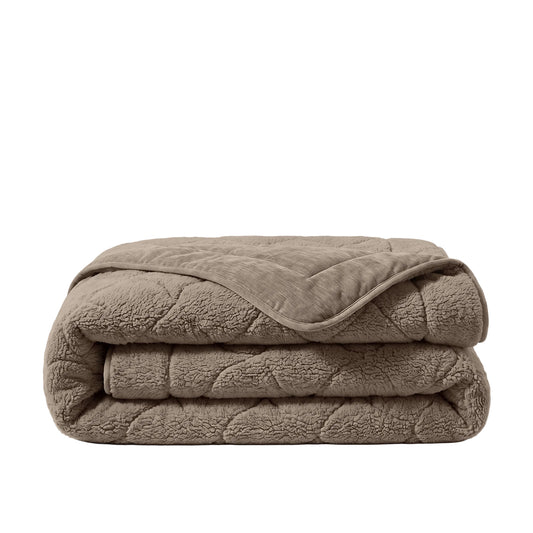 Zelesta Special Teddy Chenille Dekbed - Donkertaupe