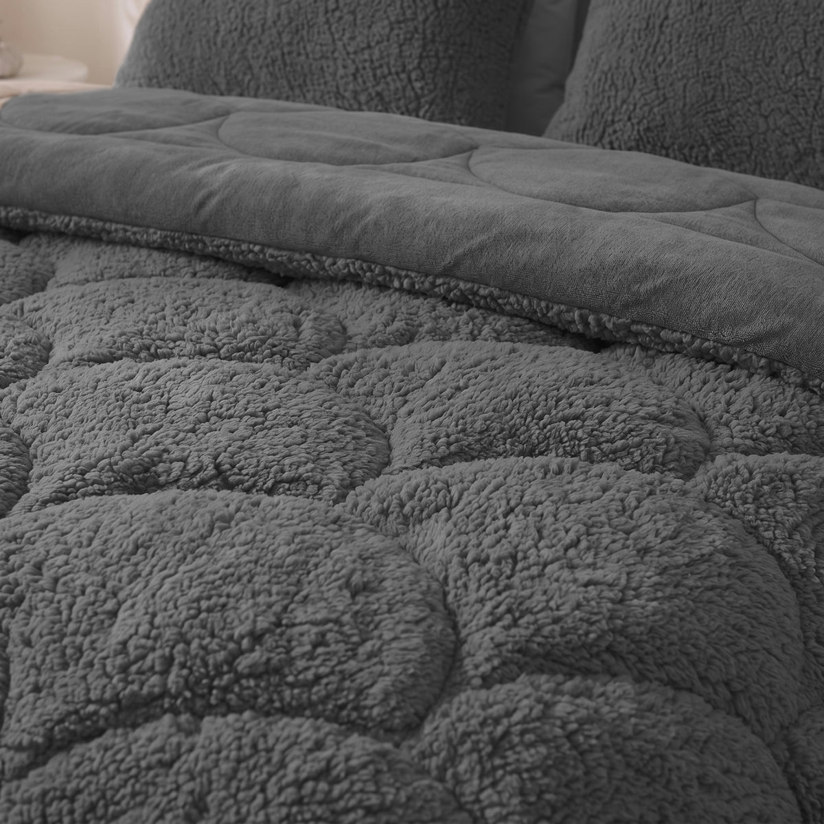 Zelesta Special Teddy Chenille Duvet - Anthracite