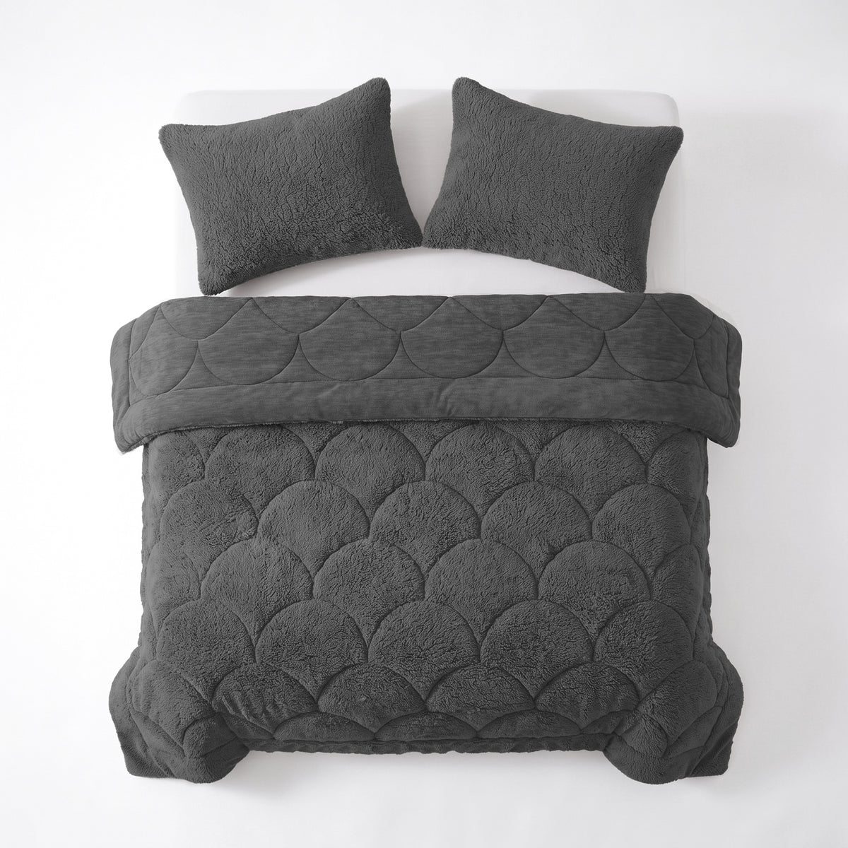 Zelesta Special Teddy Chenille Duvet - Anthracite