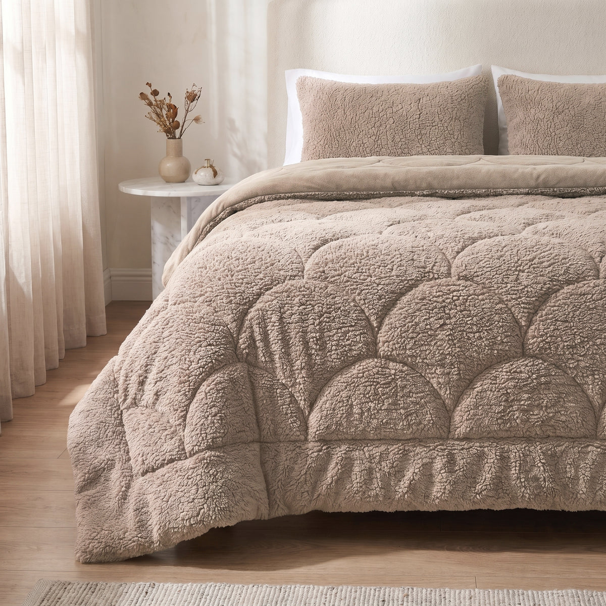 Zelesta Special Teddy Chenille Dekbed - Oudroze