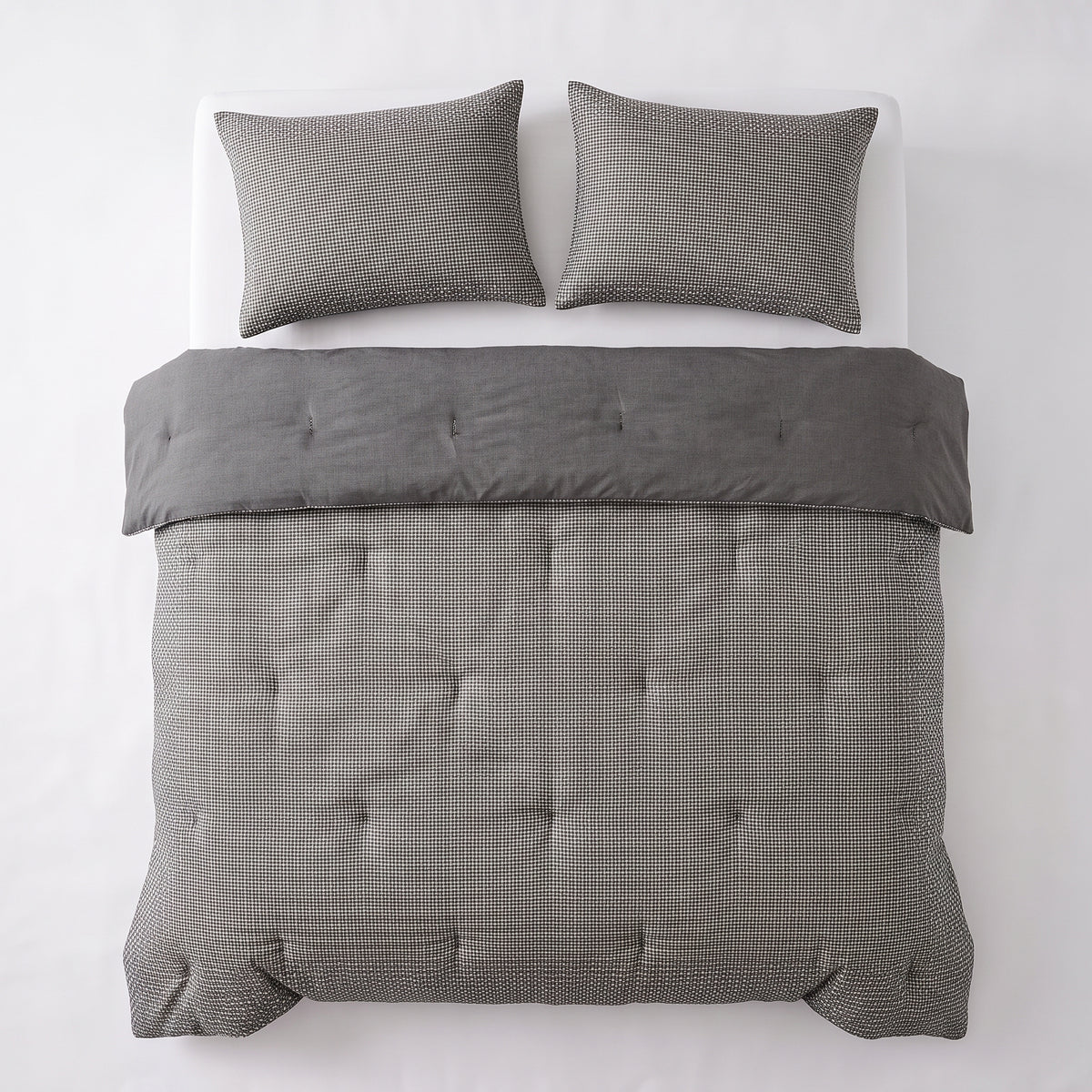 Zelesta Special Wafel Percal Kussensloop Set Van 2 - Antraciet Mix
