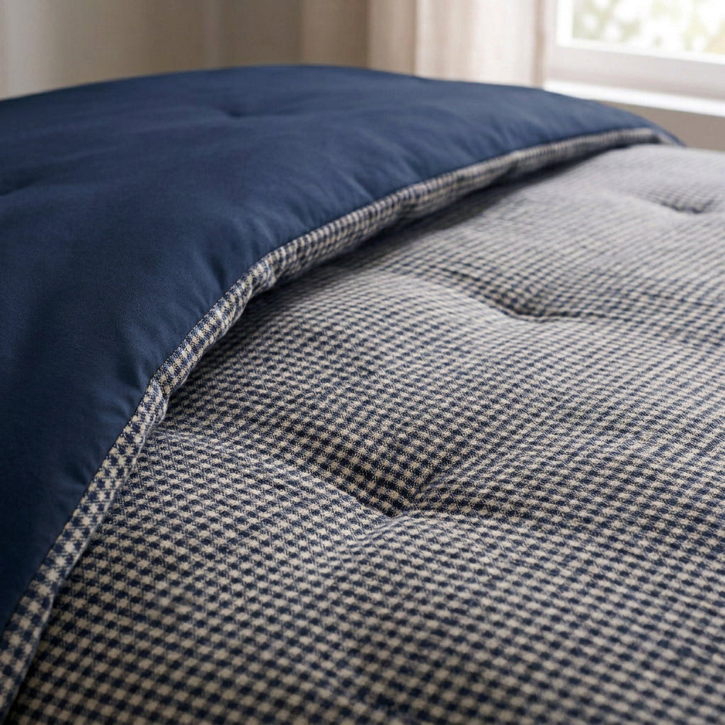 Zelesta Special Waffle Percal Duvet - Marine Blue Mix