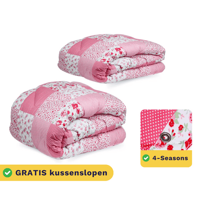 Zelesta Wonderbed 4 Seasons Double - Patchwork Pink