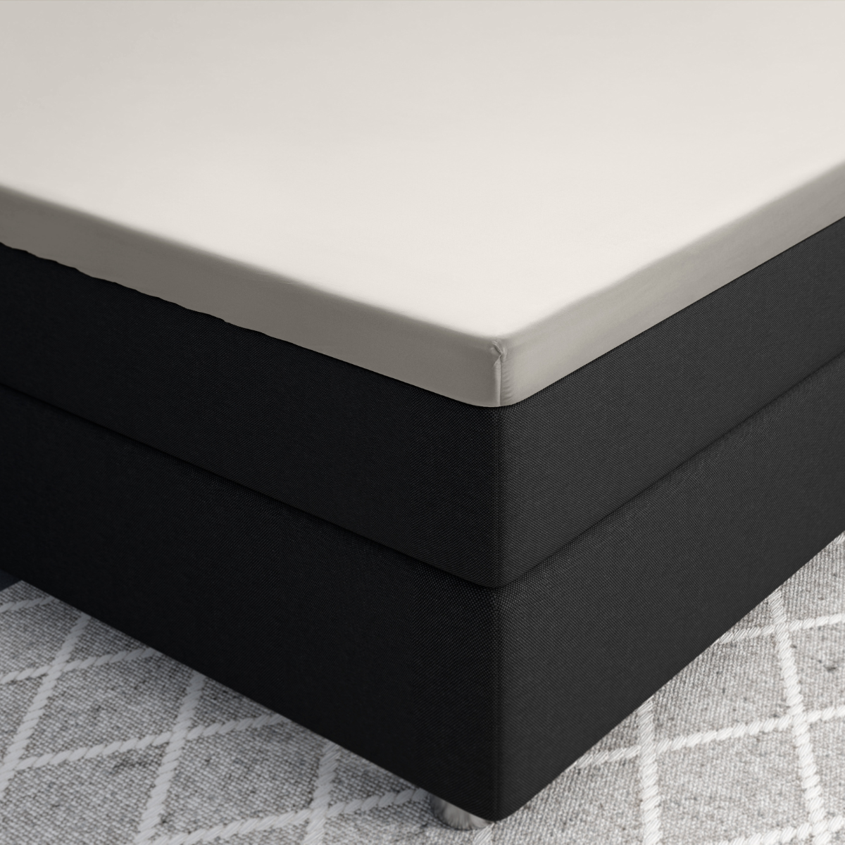 Primaviera Deluxe Topper Satijn Hoeslaken Creme