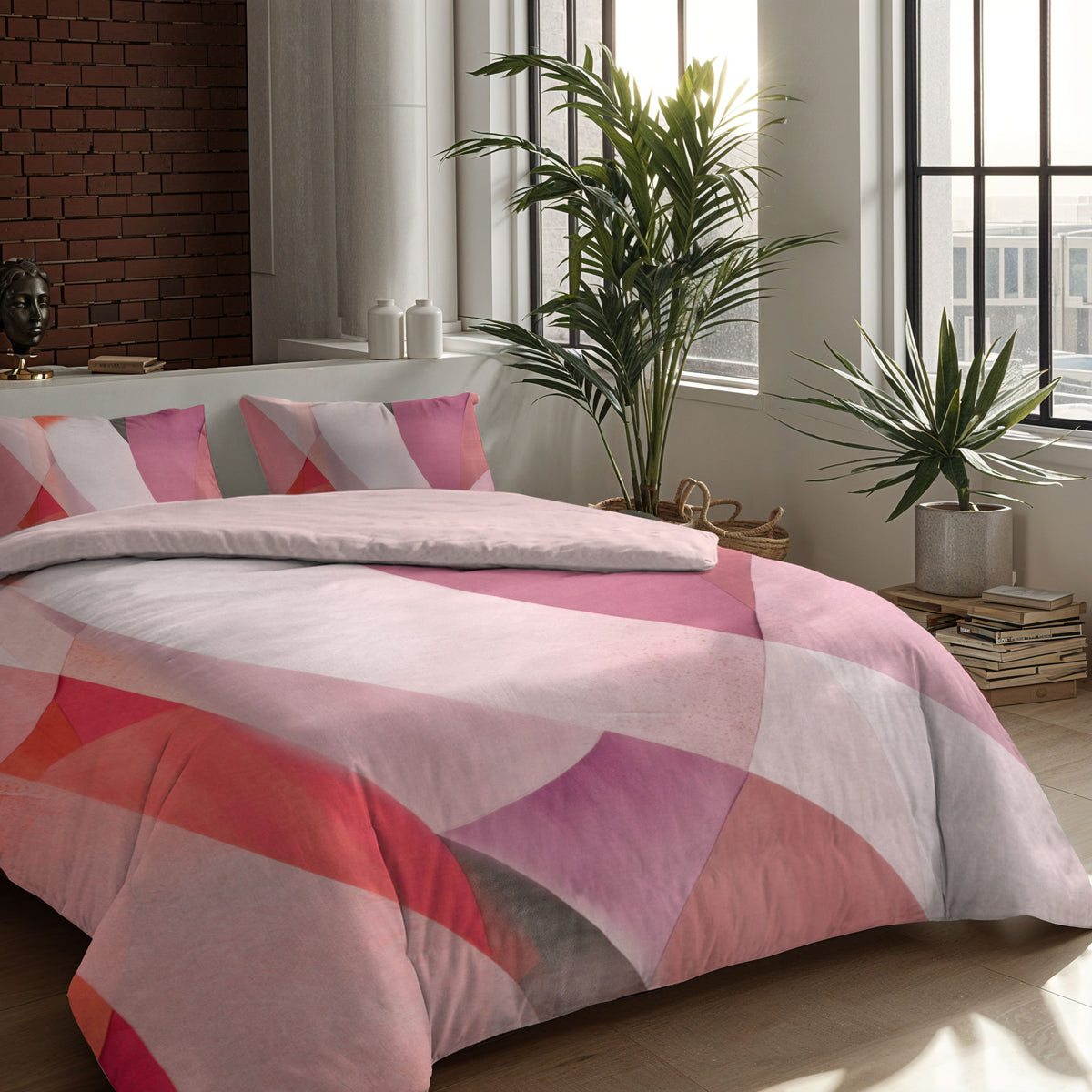 Zelesta Comfort Design Naadloos Dekbed - Colour Block Pink