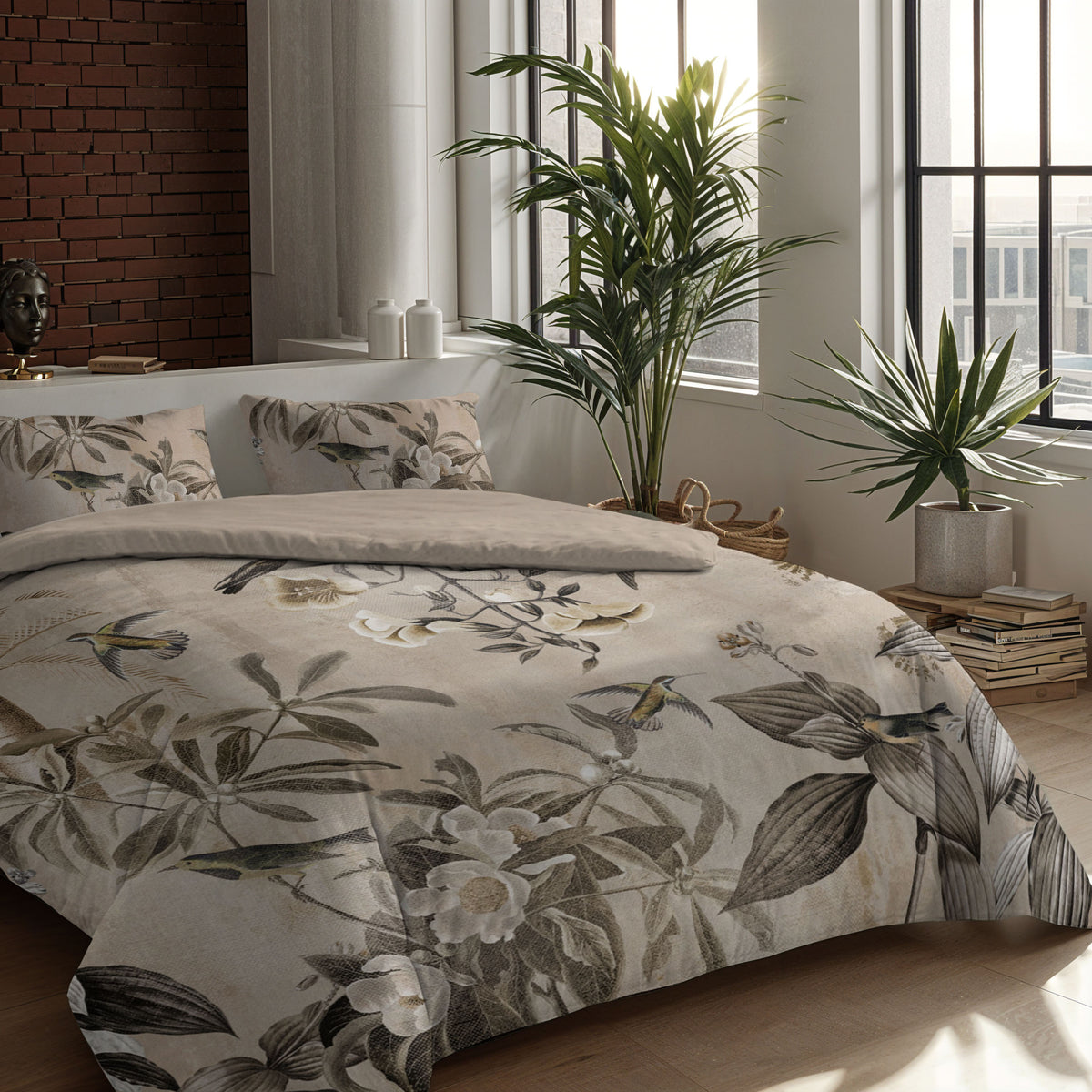 Zelesta Comfort Design Naadloos Dekbed - Vintage Birds Sand