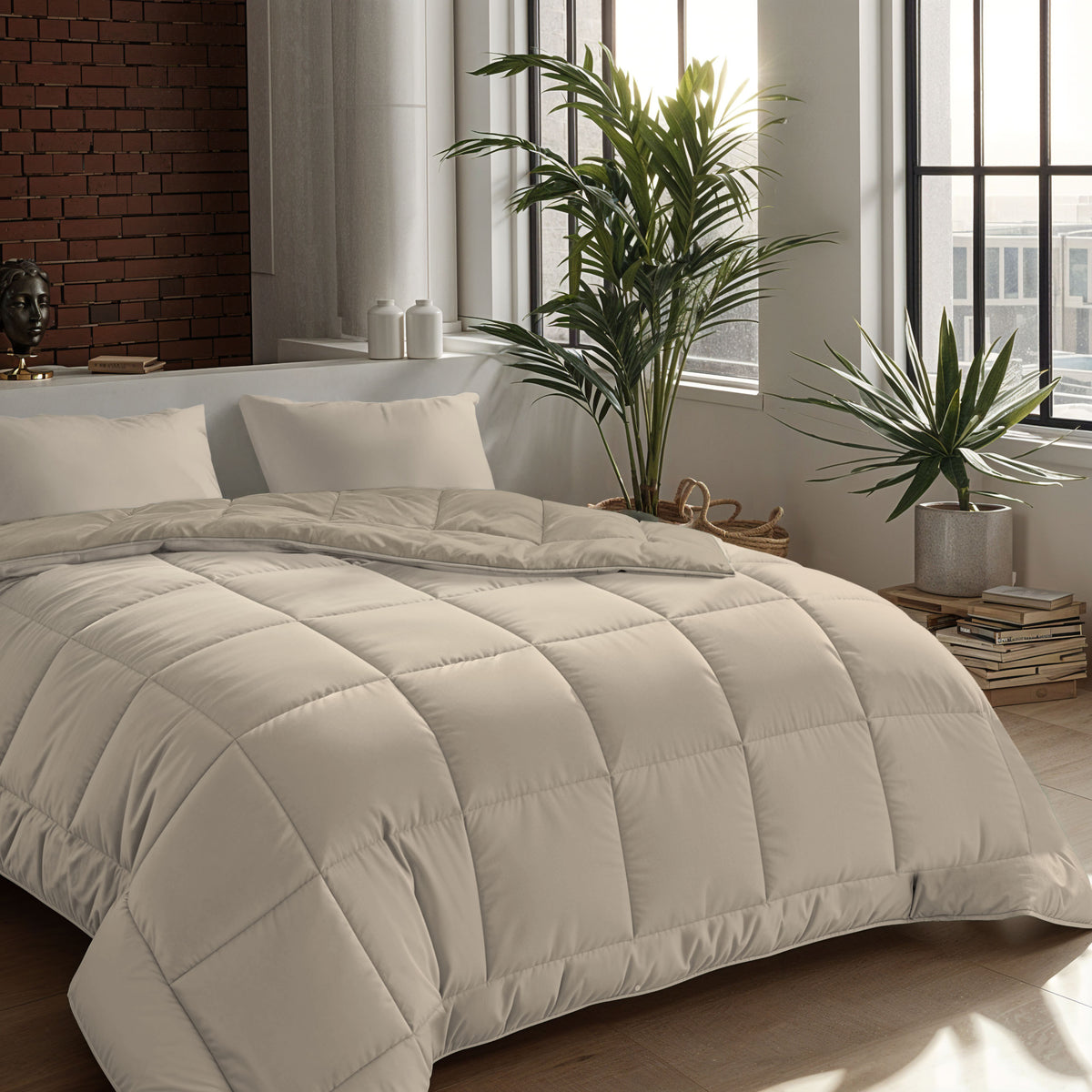 Zelesta Comfort Duo 4-Season Duvet - Beige & Taupe