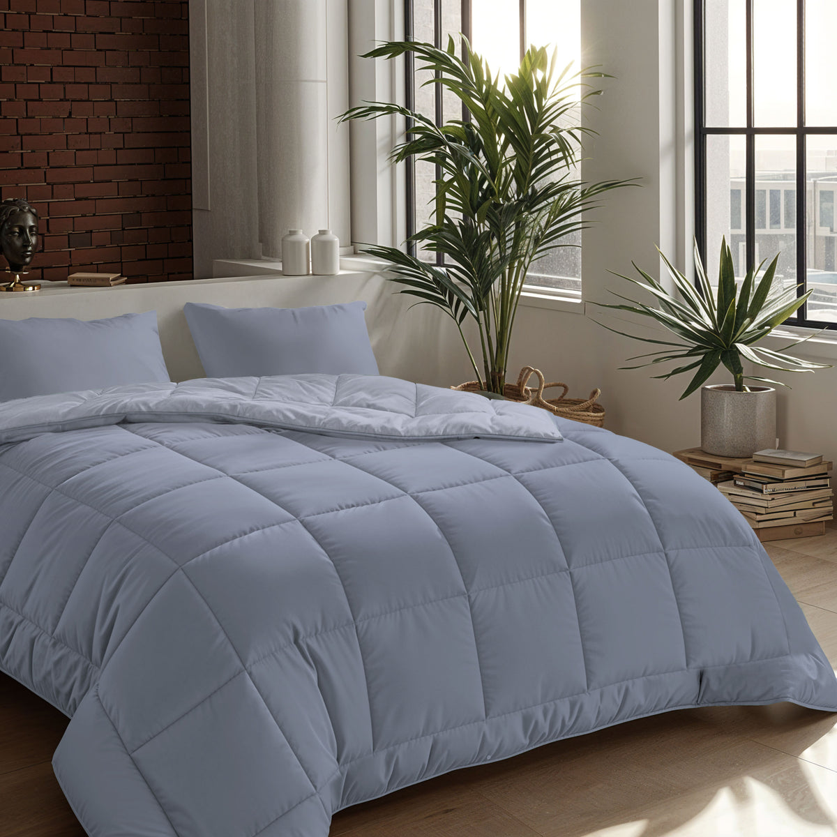 Zelesta Comfort Duo 4-Seizoenen Dekbed - Blauw & Lichtblauw