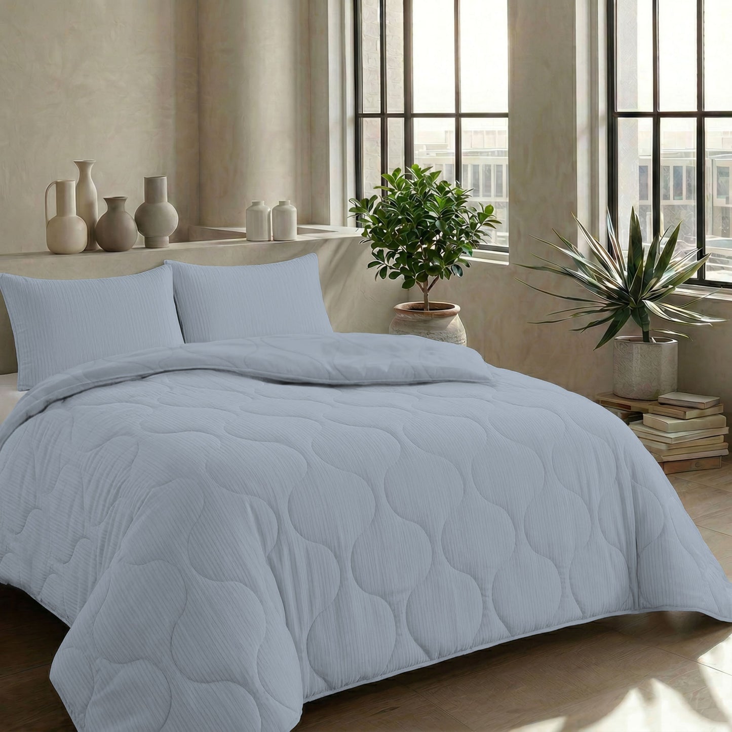 Zelesta Special Muslin Summer Duvet - Light Ice Blue