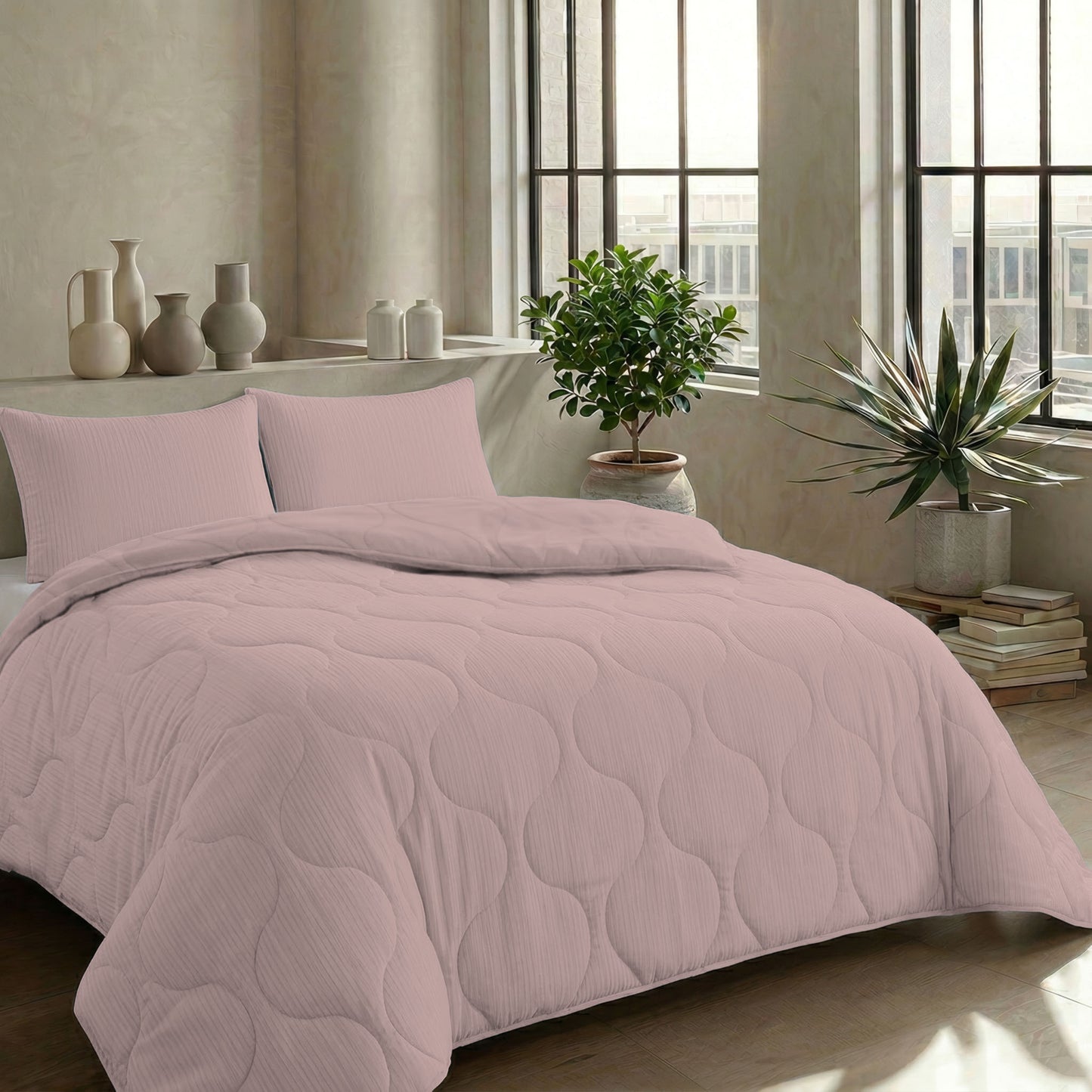 Zelesta Special Mousseline Zomerdekbed - Zachtroze