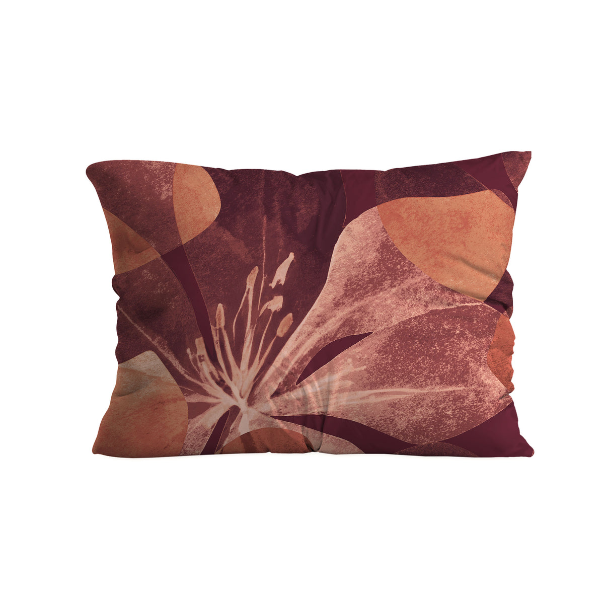 Zelesta Comfort Design Naadloze Kussensloop Set Van 2 - Oversized Flower Blush Red