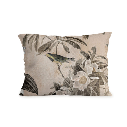 Zelesta Comfort Design Naadloze Kussensloop Set Van 2 - Vintage Birds Sand