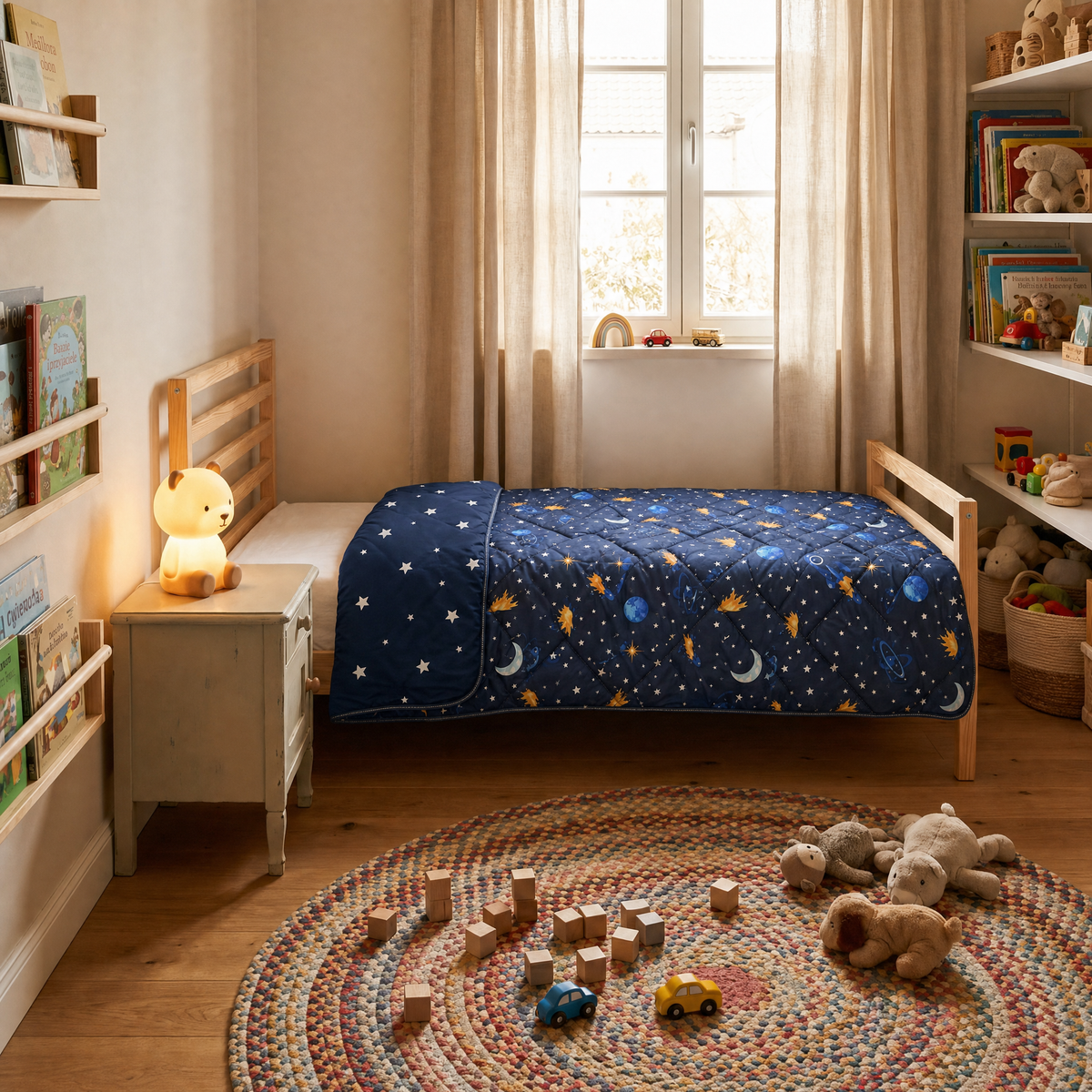 Zelesta Comfort Glow in the Dark Dekbed - Op Ruimtereis