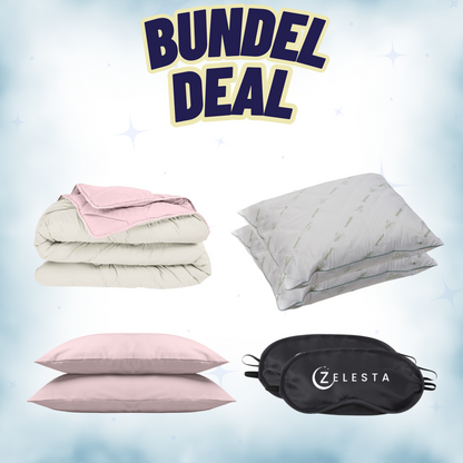Bundel Deal Zelesta Royalbed Light - Pastel Pink & Cream - 240x200cm (XL)