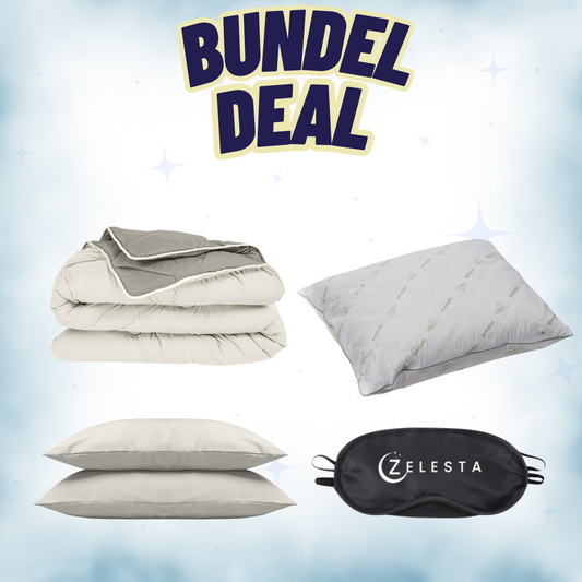 Bundel Deal Zelesta Royalbed - Light Tender Grey & Cream - 140x200cm (S)