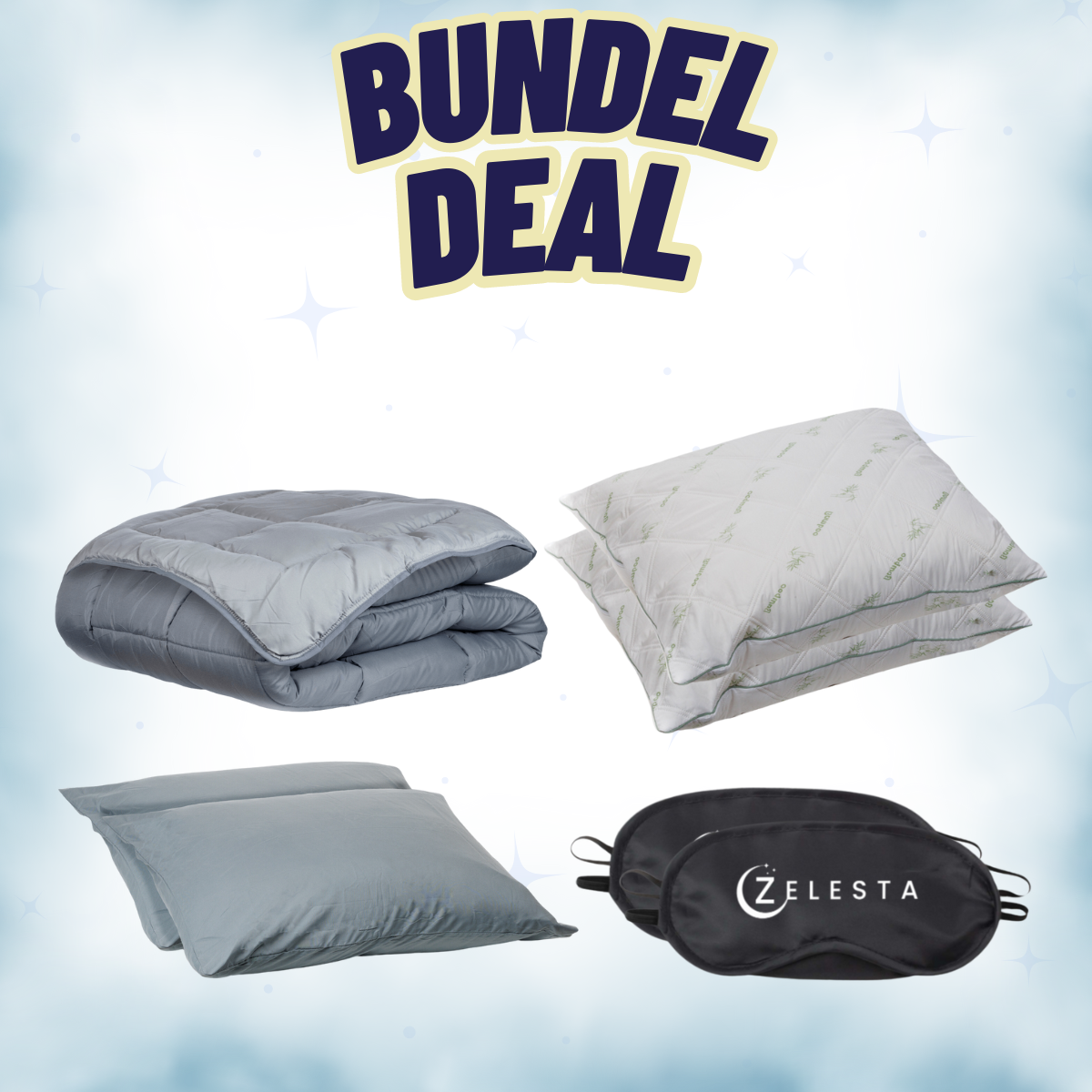 Bundel Deal Zelesta Easybed - Donkergrijs & Zilvergrijs - 240x200cm (XL)