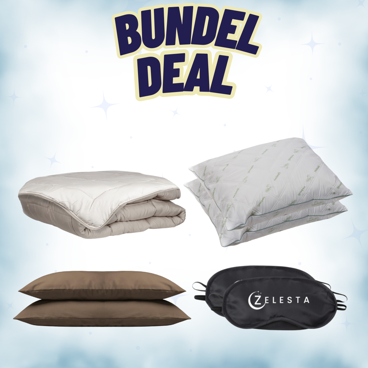 Bundel Deal Zelesta Easybed - Taupe & Linnen - 240x200cm (XL)