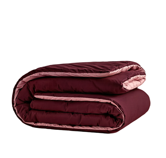 Zelesta Comfort Duo Naadloos Dekbed - Oudroze & Bordeauxrood
