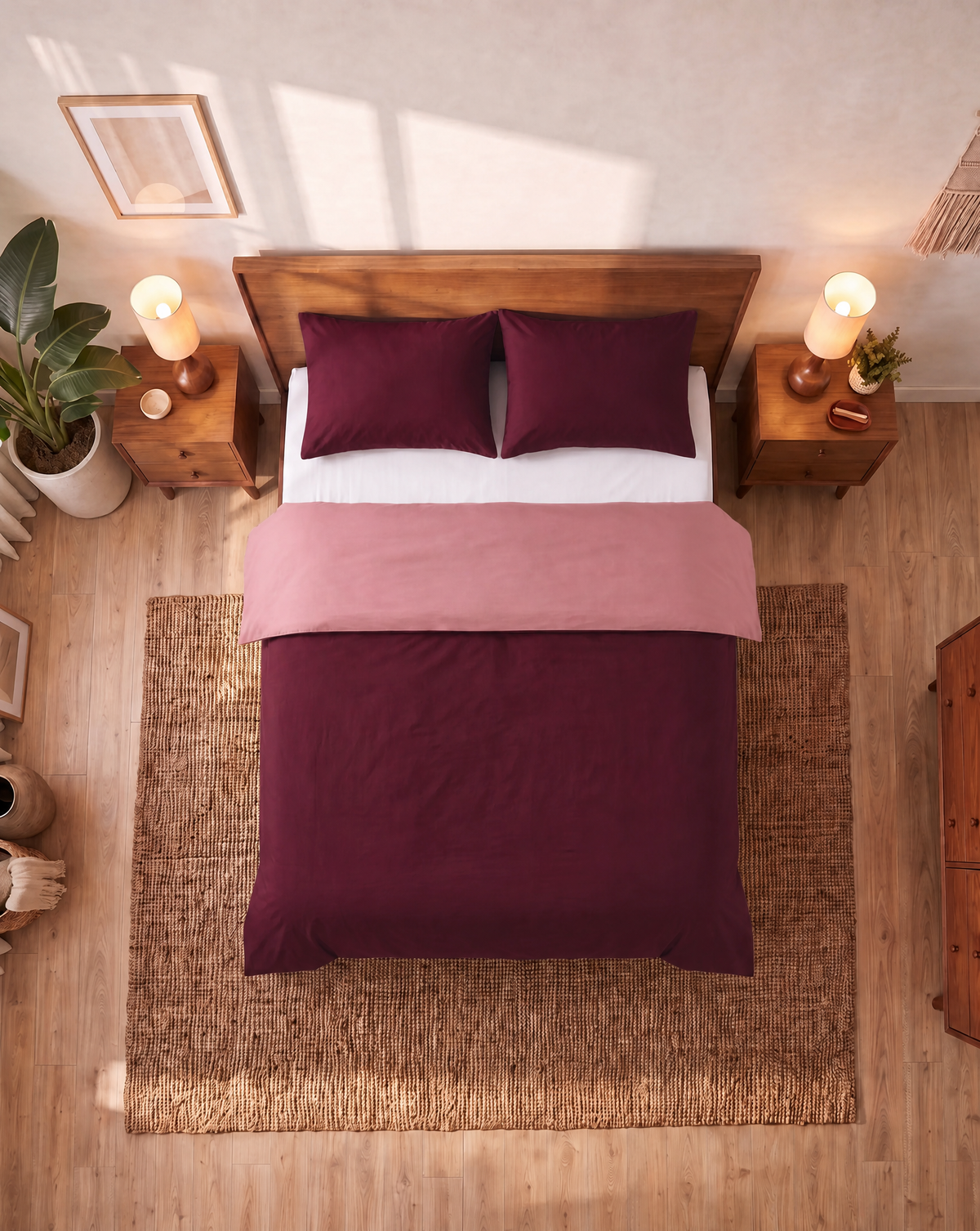 Zelesta Comfort Duo Naadloze Kussensloop Set Van 2 - Rood