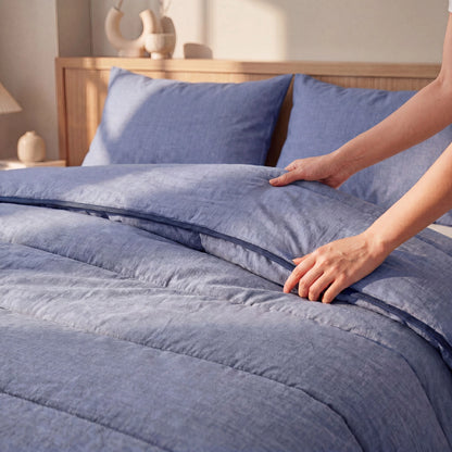 Zelesta Comfort Structur zomerdekbed Denim