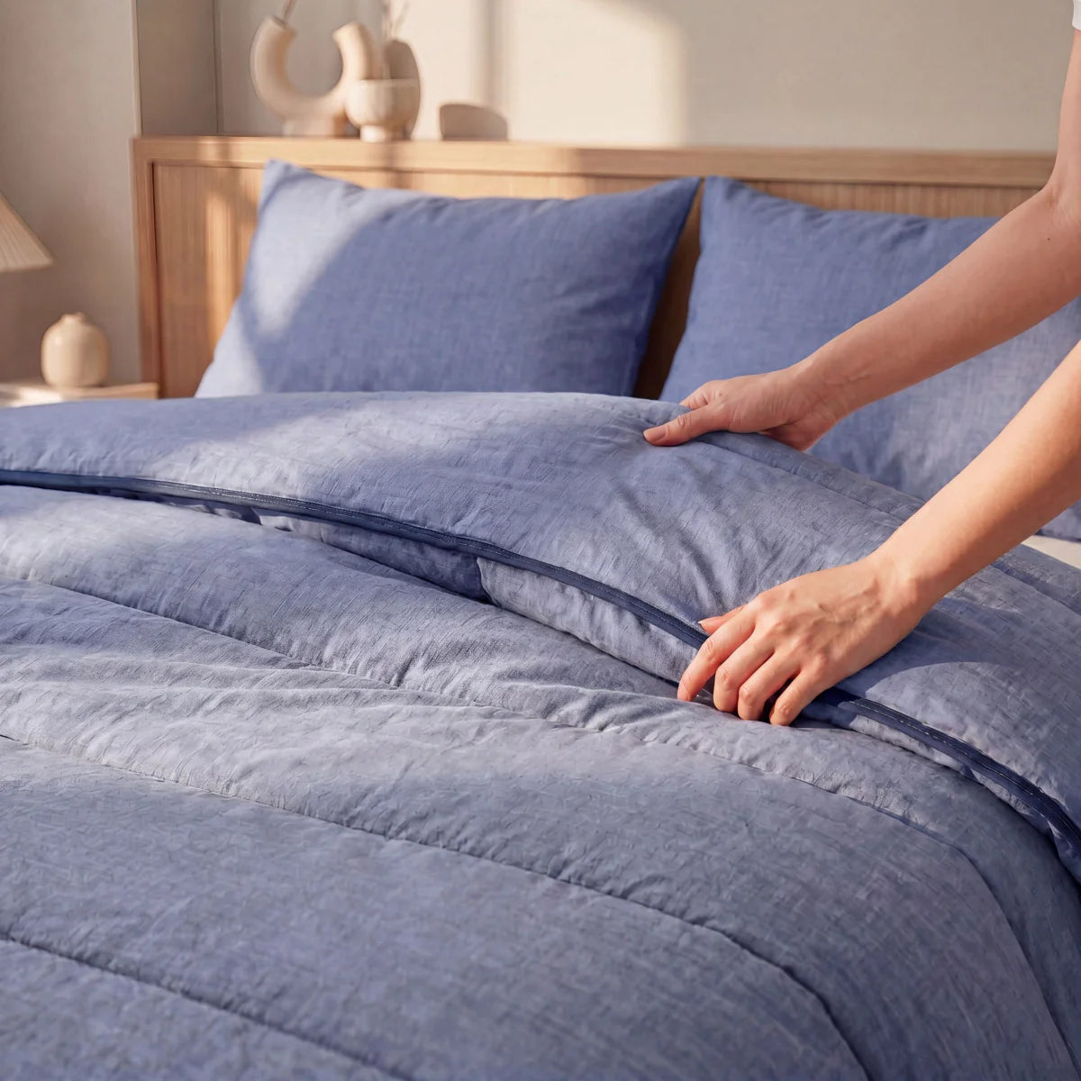 Zelesta Comfort Structure Summer Duvet - Denim