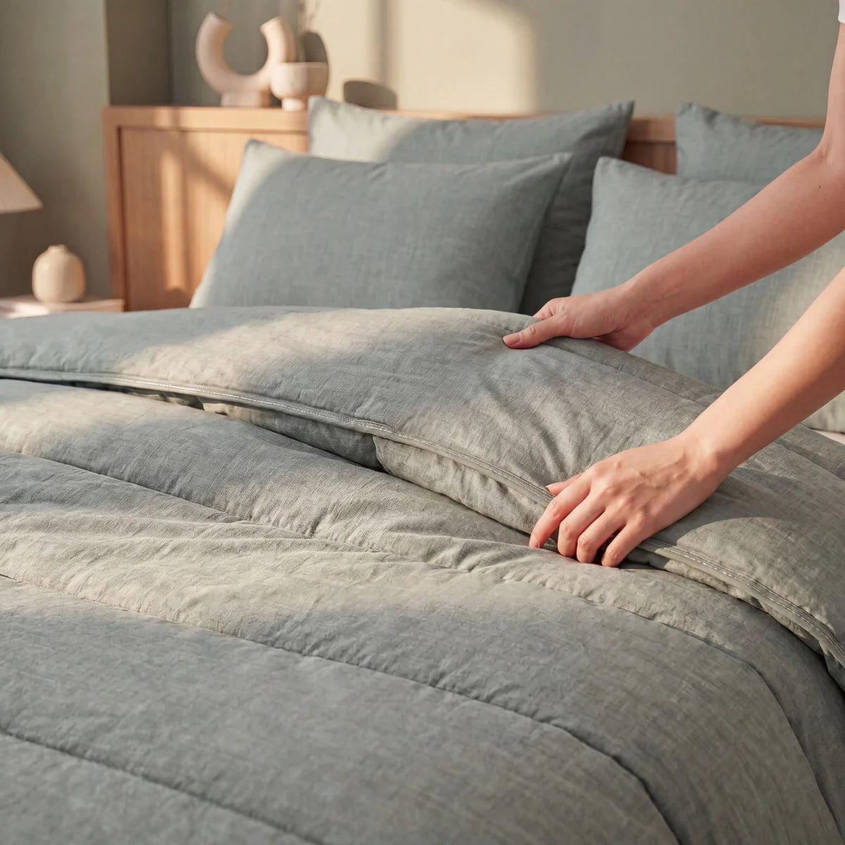 Zelesta Comfort Structuur Zomerdekbed - Groen