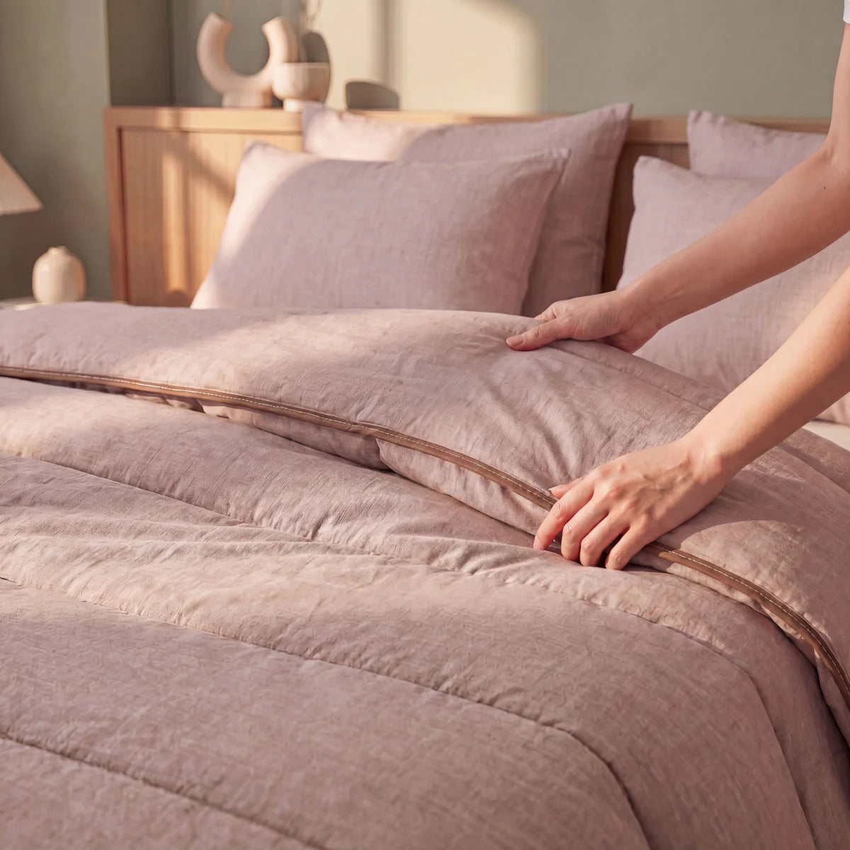 Zelesta Comfort Structure Summer Duvet - Taupe