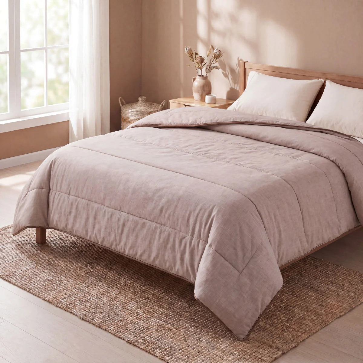 Zelesta Comfort Structure Summer Duvet - Taupe