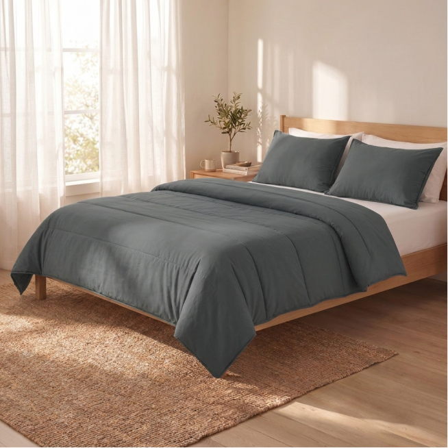 Zelesta Comfort Uni Summer Duvet - Stone Grey