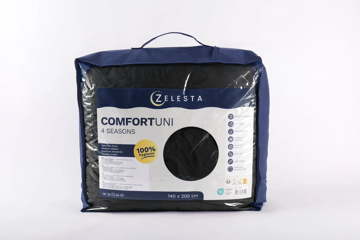 Zelesta Comfort Uni 4-seizoenen dekbed - Zwart