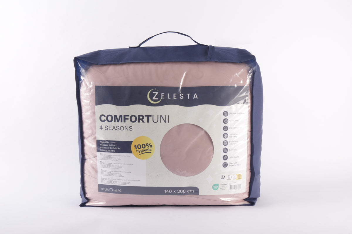 Zelesta Comfort Uni 4-seizoenen dekbed - Oudroze