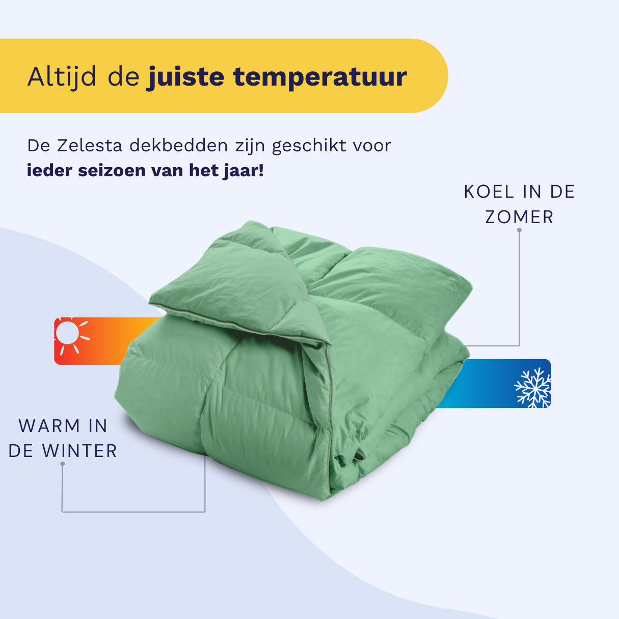 Zelesta Percale Cottonbed Katoen - Pastel Green