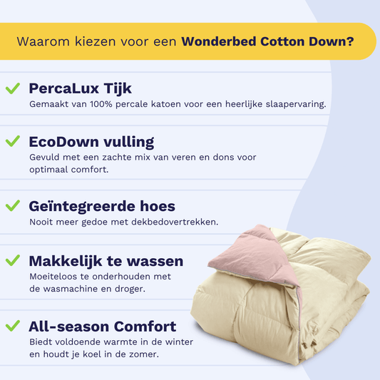 Zelesta Percale Cottonbed Katoen - Pink & Cream