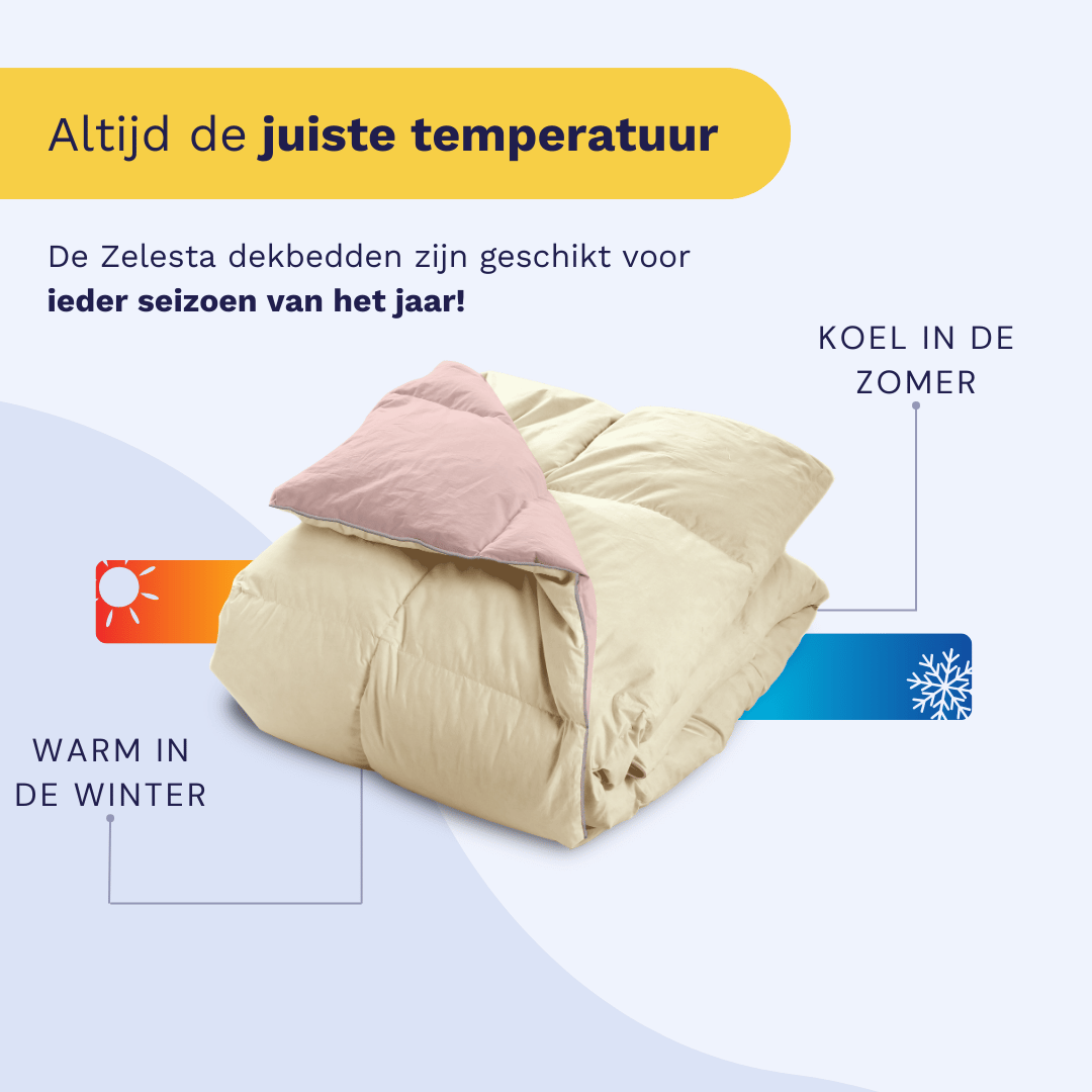 Zelesta Percale Cottonbed Katoen - Pink & Cream