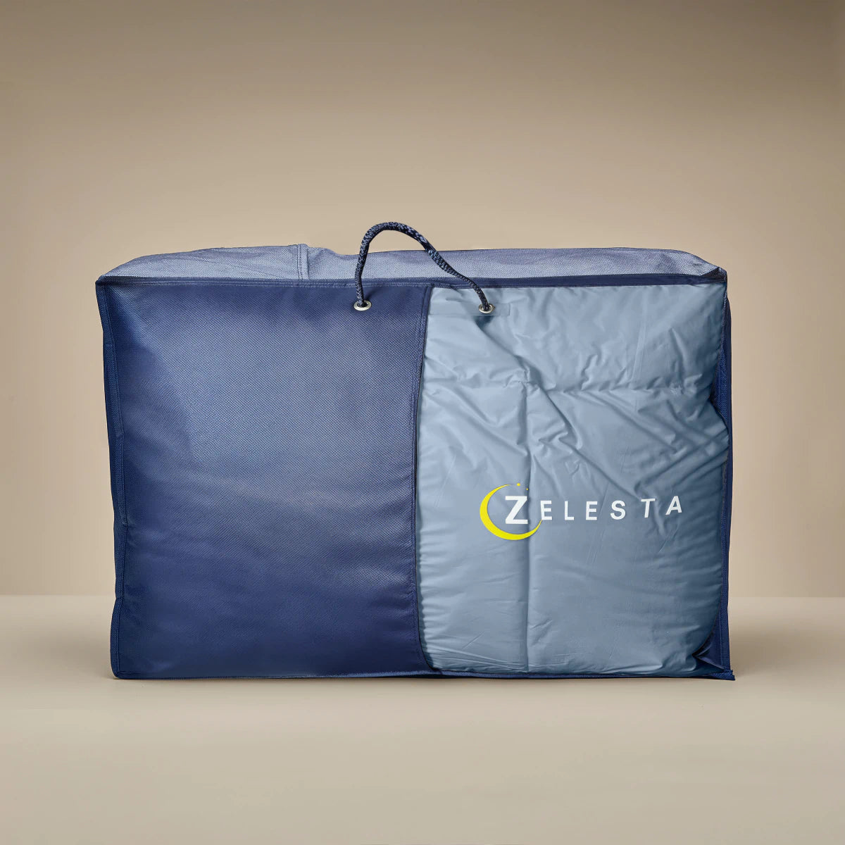 Zelesta Deluxe Duo Percale Katoen Zomerdekbed - Droomblauw & Crème