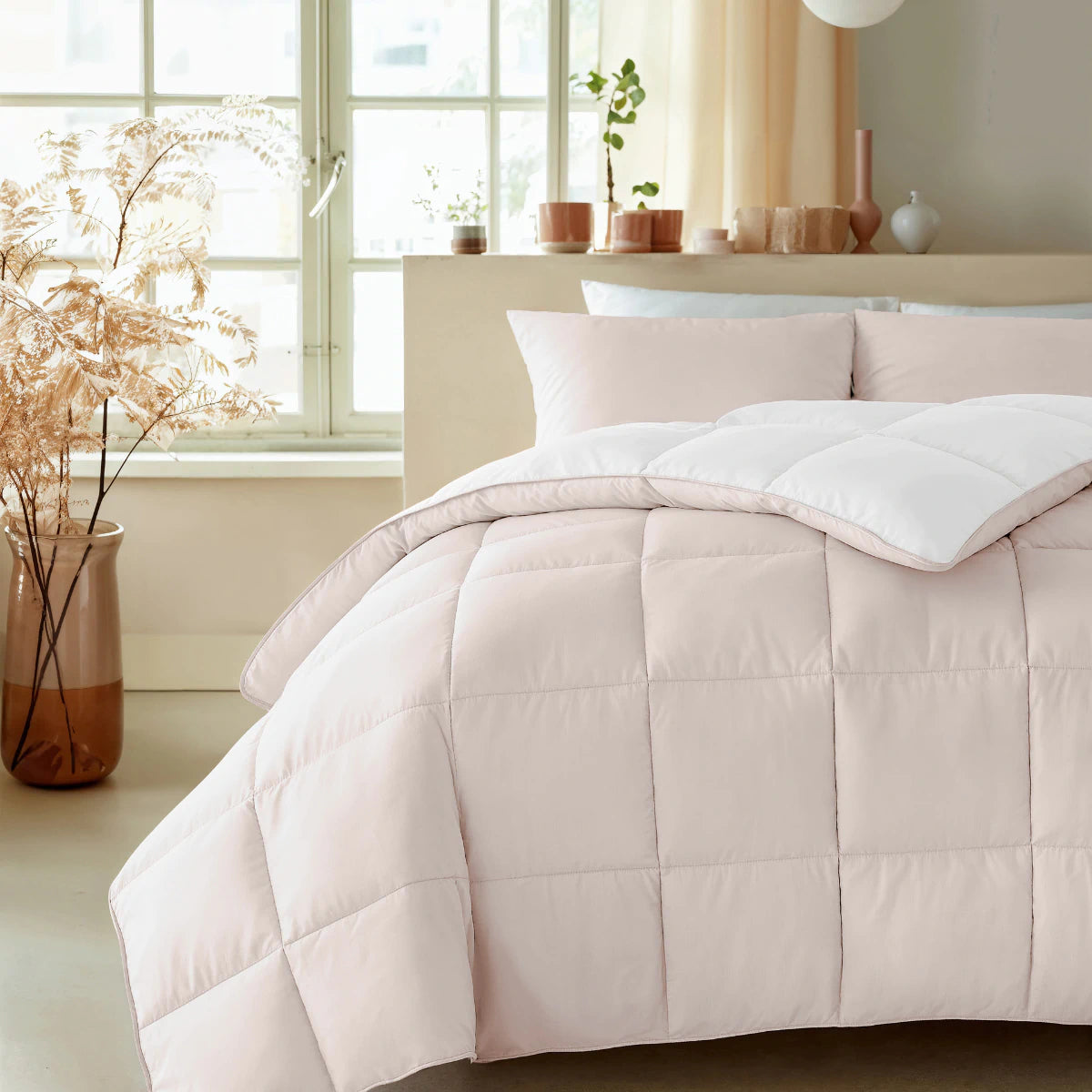 Zelesta Deluxe Duo Percale Katoen Zomerdekbed - Zijde & Crème