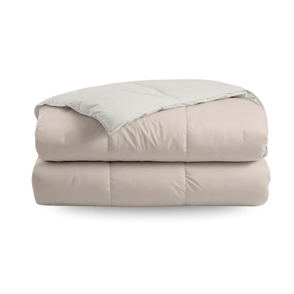 Zelesta Deluxe Duo Percale Katoen Zomerdekbed - Zijde & Crème