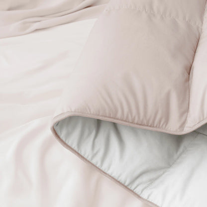 Zelesta Deluxe Duo Percale Katoen Zomerdekbed - Zijde & Crème