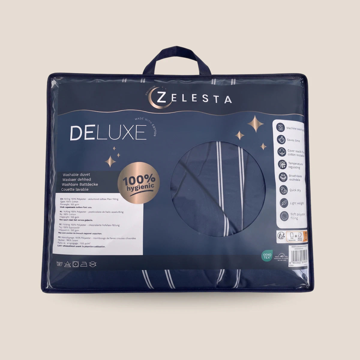 Zelesta Deluxe Design Satin Cotton - Blue Stripes
