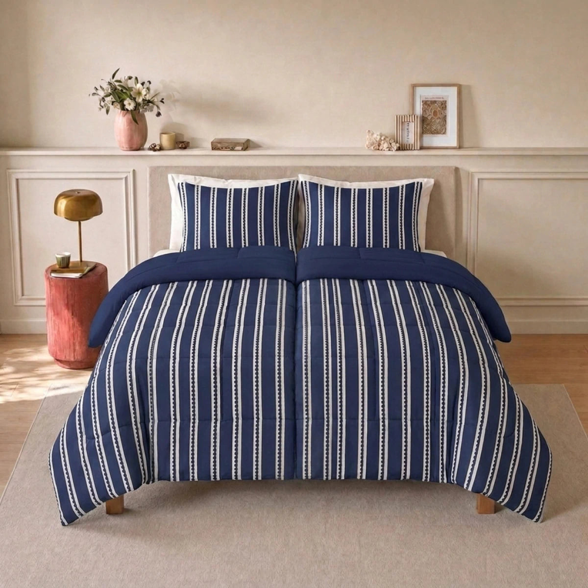 Zelesta Deluxe Design Satin Cotton - Blue Stripes