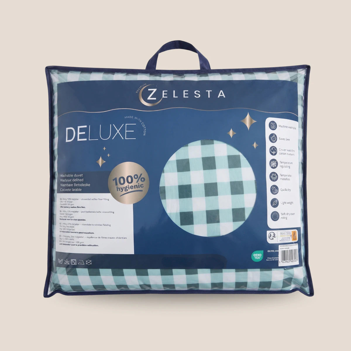 Zelesta Deluxe Design Satin Cotton - Green Check