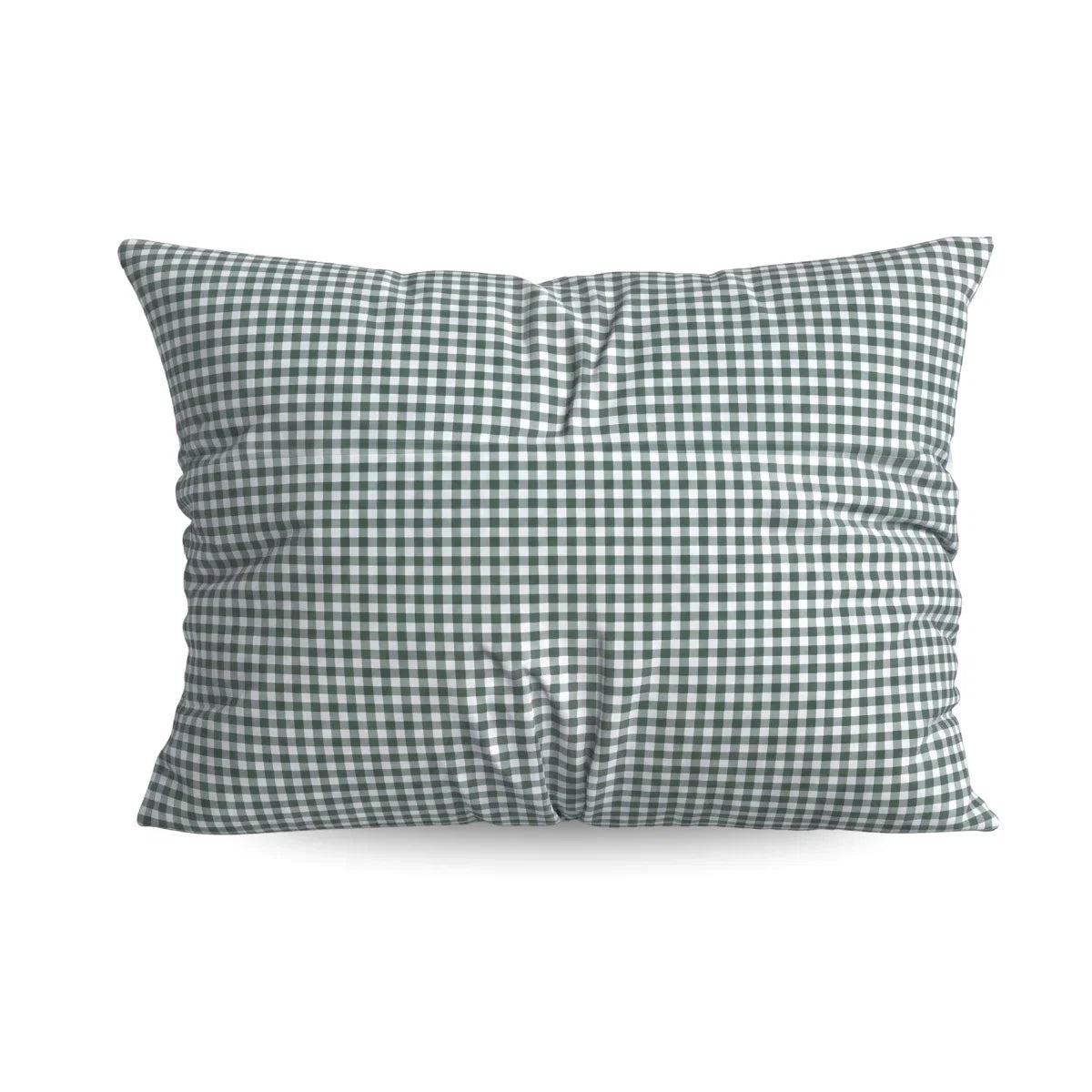 Zelesta Deluxe Design Satin Cotton Pillowcase - Green Check