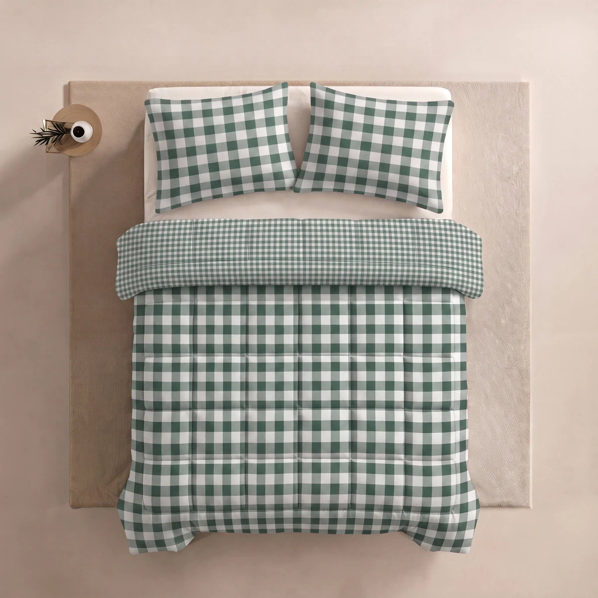 Zelesta Deluxe Design Satin Cotton - Green Check